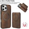 DMaos iPhone 13 Pro Max Wallet Case, Detachable, MagSafe Compatible, Brown view 2