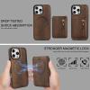 DMaos iPhone 13 Pro Max Wallet Case, Detachable, MagSafe Compatible, Brown view 3