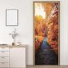 3D Forest Path Door Sticker, Removable Waterproof Vinyl Door Mural, 77 x 200 cm view 2
