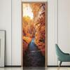 3D Forest Path Door Sticker, Removable Waterproof Vinyl Door Mural, 77 x 200 cm view 3