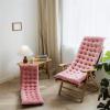 WAJJWI Thick Foldable Fall/Winter Chaise Lounge Cushion, Rocking Chair and Sun Lounger Pad for Garden, Balcony, Lounge, Sofa or Tatami Mattress, Pink, 125 x 50 x 10 cm view 2