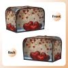 2-Slice Toaster Cover with Red Hearts view 3