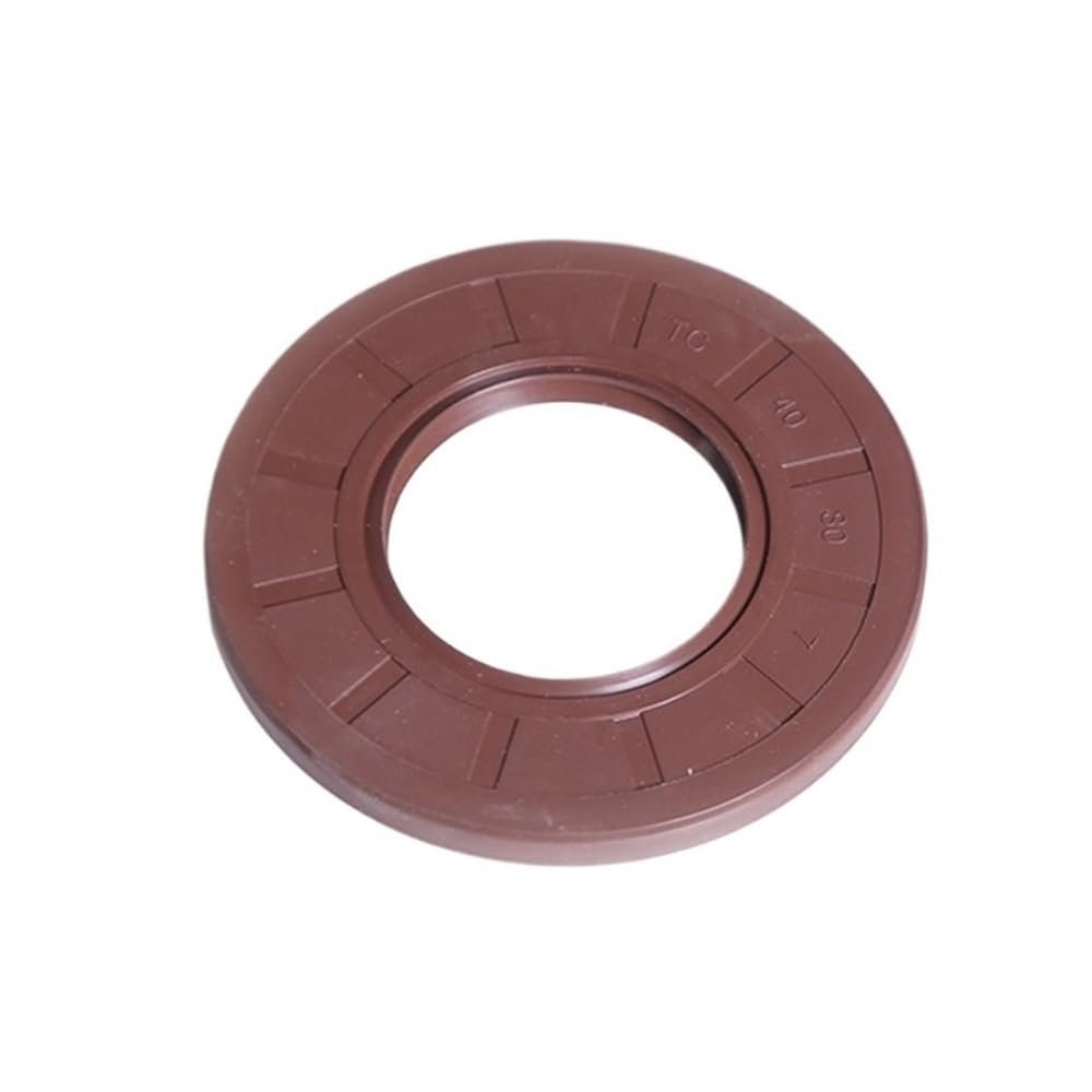 2 Brown FKM TC Frame Oil Seals, Double-Lip Bearing Seals (30 × 58 × 10 mm)