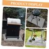 Fire-Resistant Fiberglass Grill Mat for Gas Grills and Fire Pits, Silver view 3