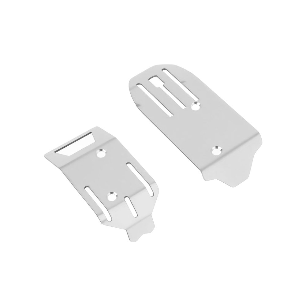 Create idea 2-Pc Stainless Steel Chassis Protection Plates for Front and Rear, Compatible with ARRMA 1/18 Typhon Grom
