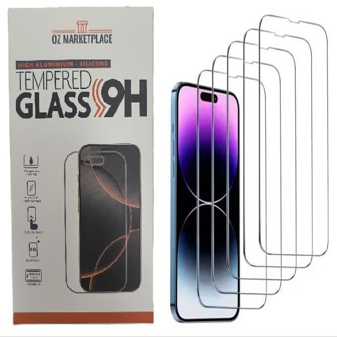 OZ MARKETPLACE HD Clear [5-Pack] 9H Aluminum-Silicone Screen Protectors for Samsung Galaxy A24 4G/5G, A15, A25 – [3-Pack + 2 Bonus] Military-Grade Alu-Sil Cover Film
