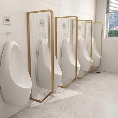 GXXINGIN Wall-Mounted Urinal Partition, Stainless Steel Privacy Screen, 40 x 120 cm