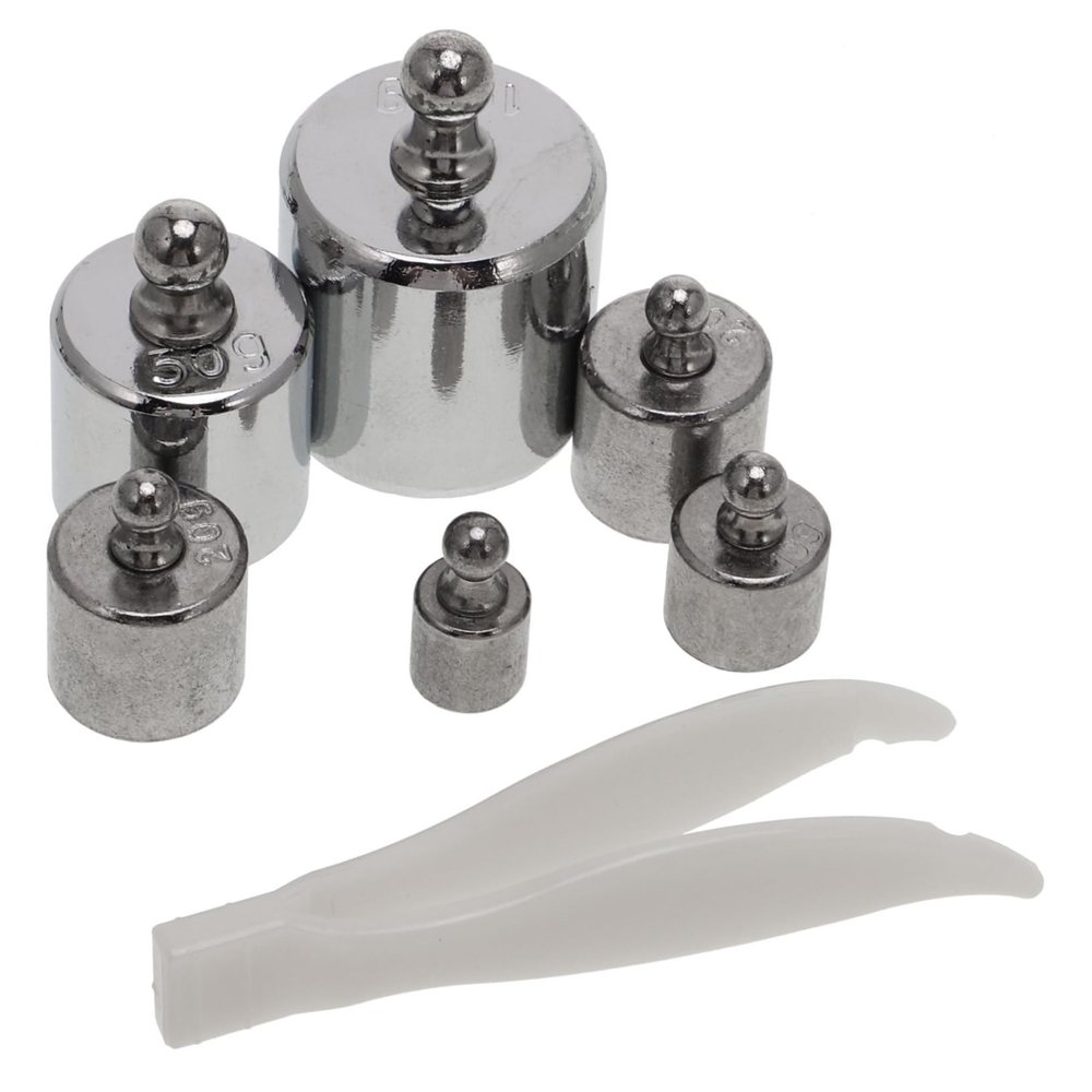 SOLUSTRE 6-Piece Steel Calibration Weight Set for Scales, Random Color