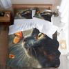 3-Piece 3D Cat Butterfly Microfiber Bedding Set, 220 x 240 cm view 3
