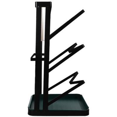 PAMINGONO 3-Tier Carbon Steel Pot Stand, Black, Space-Saving