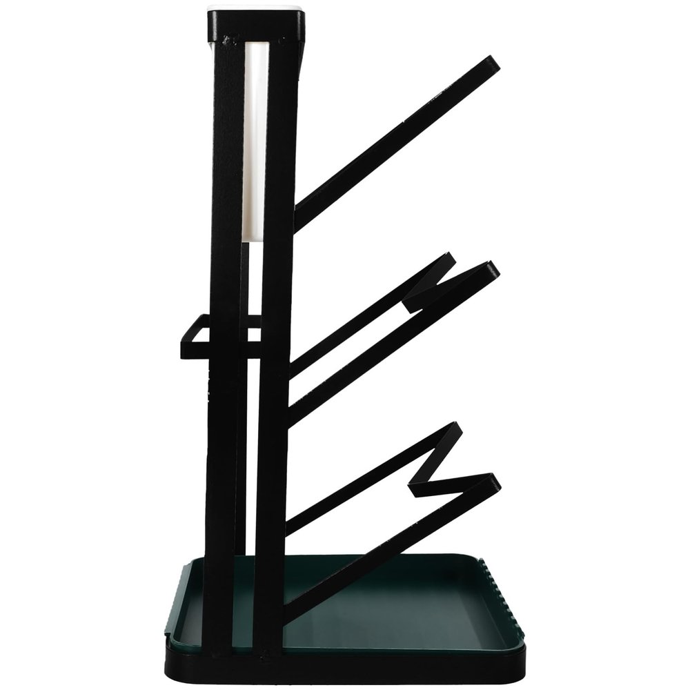 PAMINGONO 3-Tier Carbon Steel Pot Stand, Black, Space-Saving