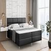 ALTDECOR ARDENI-FS Box Spring Bed with H4 Mattress, 140 x 200 cm, Black view 1