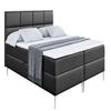 ALTDECOR ARDENI-FS Box Spring Bed with H4 Mattress, 140 x 200 cm, Black view 2