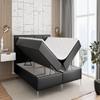 ALTDECOR ARDENI-FS Box Spring Bed with H4 Mattress, 140 x 200 cm, Black view 3