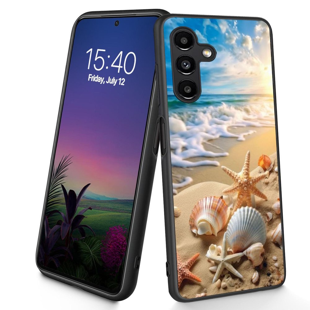Bxgolkgd Case for Samsung Galaxy A56 5G, Slim Soft TPU Silicone, Shock-Resistant, Non-Slip, Seashell Starfish