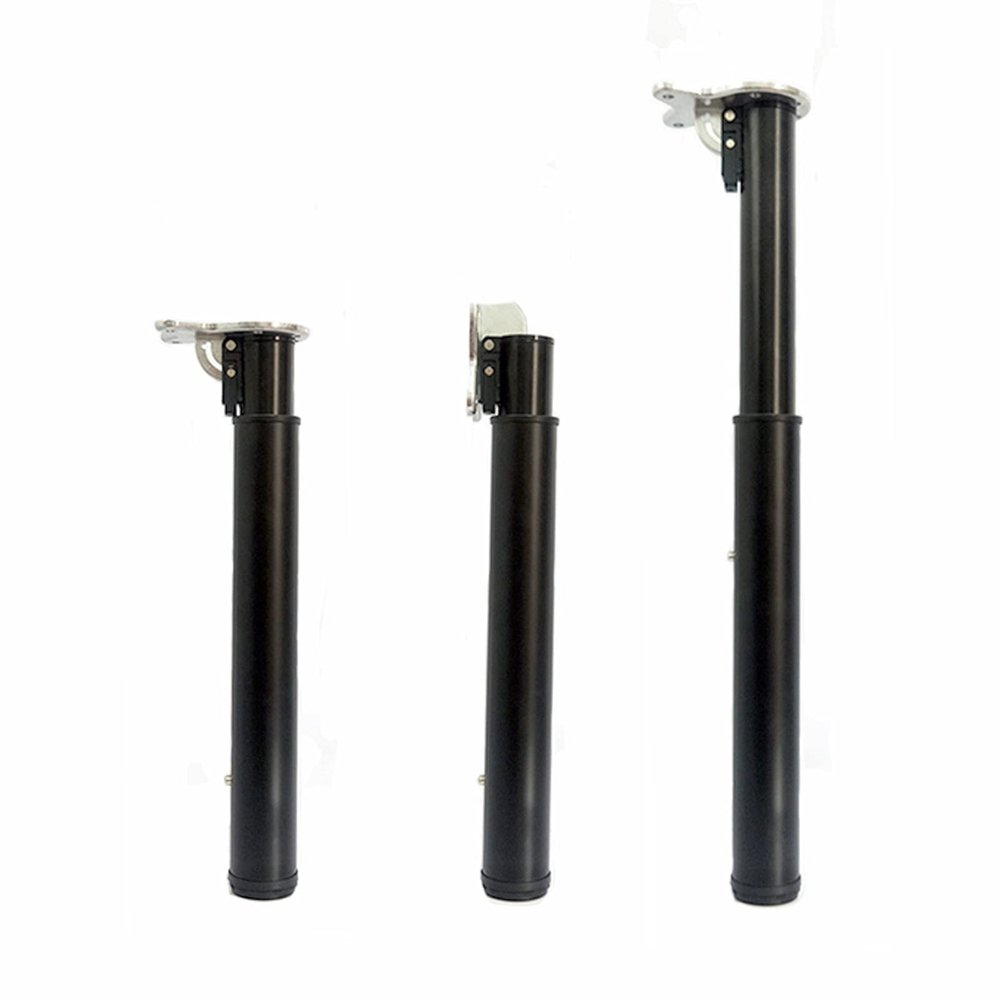 Adjustable Steel Telescoping Furniture Leg, 90 cm, Black