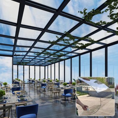 ZCFLWR 1 mm Transparent Polycarbonate Roofing Sheet, Lightweight and Easy to Cut