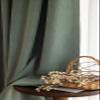 Tolldek 2-Piece Chenille Jacquard Blackout Curtain Set, Green, 107 x 160 cm view 4