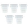 Transparent Square Orchid Pots, Set of 5, Breathable PP, 12 x 11 x 11.4 cm view 1