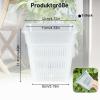 Transparent Square Orchid Pots, Set of 5, Breathable PP, 12 x 11 x 11.4 cm view 2