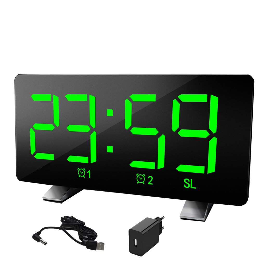 Lancoon Digital Alarm Clock for Nightstand, Large Display