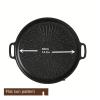 AHUFGN Cast Iron Griddle Frying Pan, Large Oval Nonstick Grill Plate, Multifunctional Grill Tray (14.96-inch Large) view 2