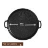AHUFGN Cast Iron Griddle Frying Pan, Large Oval Nonstick Grill Plate, Multifunctional Grill Tray (14.96-inch Large) view 4