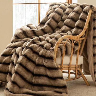 Generic Reversible Plush Throw Blanket for Couch, Soft Cozy Fuzzy Blanket, Lightweight Comfortable Bedding (Style B, 160 x 200 cm)