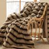 Generic Reversible Plush Throw Blanket for Couch, Soft Cozy Fuzzy Blanket, Lightweight Comfortable Bedding (Style B, 160 x 200 cm) view 1