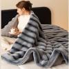 Generic Reversible Plush Throw Blanket for Couch, Soft Cozy Fuzzy Blanket, Lightweight Comfortable Bedding (Style B, 160 x 200 cm) view 4