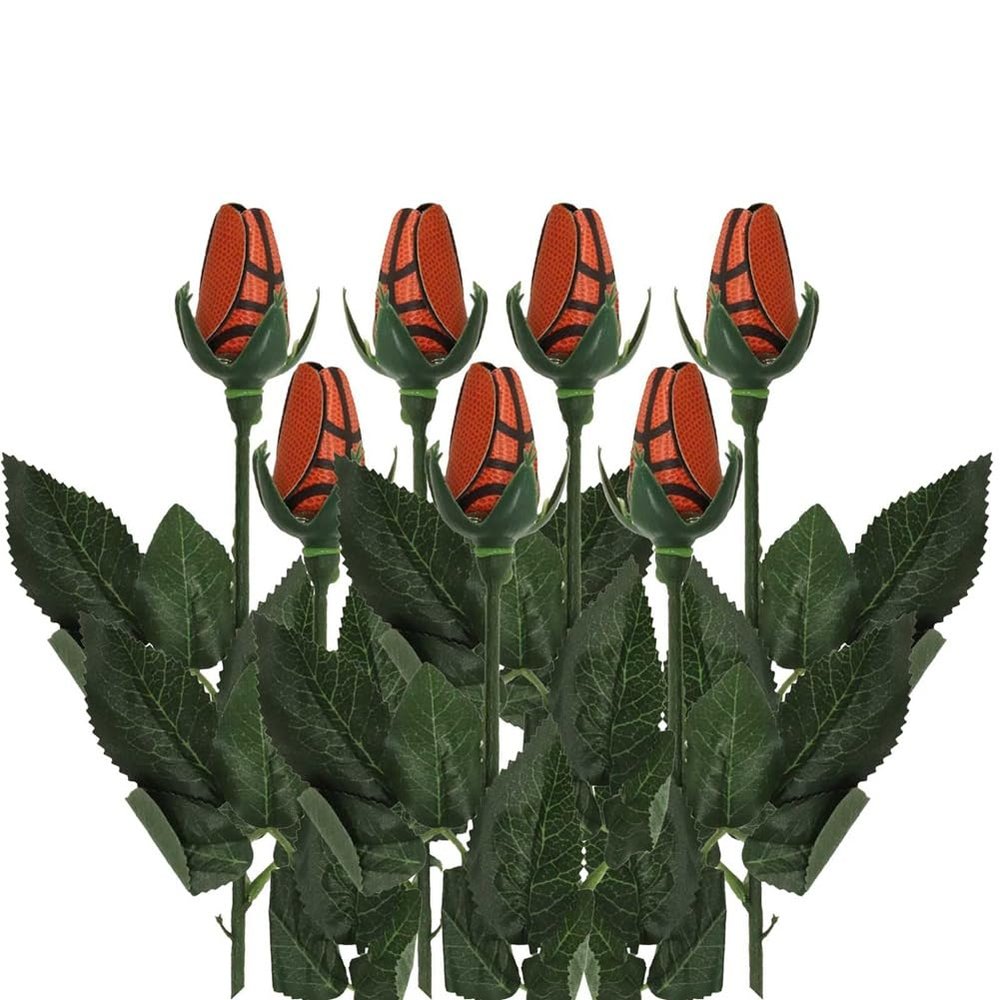 Qerwsdty Softball Rose, Sports Leather Rose, Handmade Artificial Flower