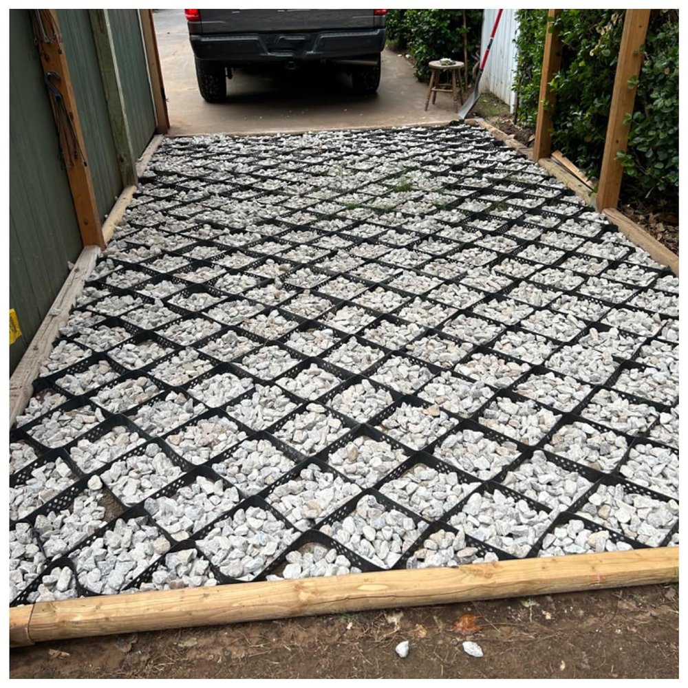 Gravel Stabilization Grid, 6 x 9 m, 10 cm High, Honeycomb Structure