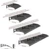 Waterproof Front Door Awning with Aluminum Frame, Brown, 100 x 200 cm view 3