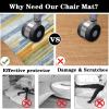 Desk Chair Mat, Floor Protector for Hard Floors and Carpets, 130 x 150 cm view 4