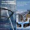 Valdoza Door Awning for Home Entrance, Polycarbonate Arched Canopy, Brown, 80 × 330 cm/3 view 3