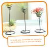VINTORKY Spiral-Shaped Iron Air Plant Holder, 3-Piece Set, Black view 2