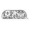 EdWal Black and White Snake-Skin Print Makeup Bag and Pencil Case, Silver, One Size view 1