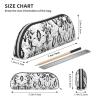 EdWal Black and White Snake-Skin Print Makeup Bag and Pencil Case, Silver, One Size view 4