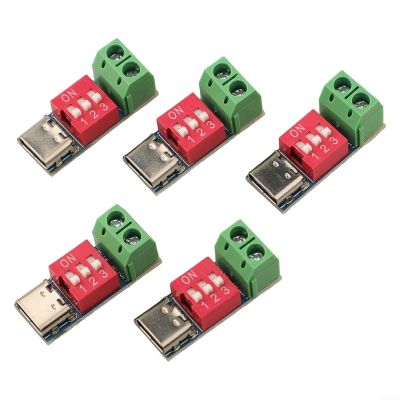 Pack of Five USB-C Power Delivery Modules with Multi-Standard Fast Charging