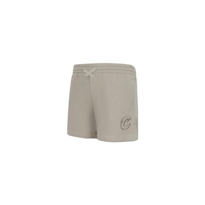 Pro Standard Girls' NBA Neutral BG Fleece Shorts, Taupe, X-Large