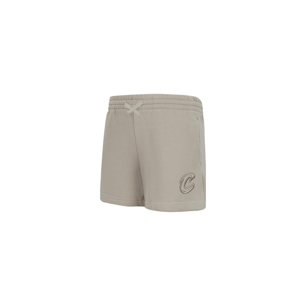 Pro Standard Girls' NBA Neutral BG Fleece Shorts, Taupe, X-Large