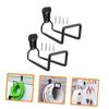 Gadpiparty 2-Pack Wall-Mounted Hooks, Cable Organizer and Storage Hooks for Garage Tools, Brooms and Ladders, Iron view 3