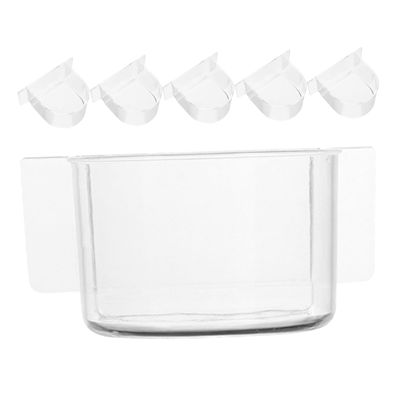 CAXUSD 6-Piece Thick Semicircular Bird Feeding Bowls