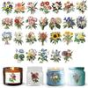 GOMAKERER 10-Sheet UV DTF Cup Wrap Transfer Stickers, Botanical Floral Waterproof Decals for Cups and DIY Bottles view 1