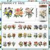 GOMAKERER 10-Sheet UV DTF Cup Wrap Transfer Stickers, Botanical Floral Waterproof Decals for Cups and DIY Bottles view 2