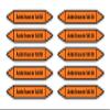 Stickers: 100 x 15 mm, 10 pcs - Group 6 - Acids - Pipe Marking - DIN 2403 - Spanish - Tall Oil Fatty Acid view 1
