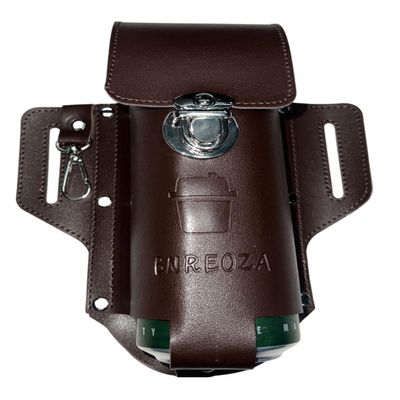 BNREOZA 1-Pc Belt Beer Holder, Leather Beer Bottle Holder, Portable Beer Carrier