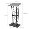 Black Metal Lectern Podium Stand with Cup Holder view 2
