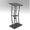 Black Metal Lectern Podium Stand with Cup Holder view 3