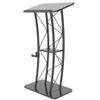 Black Metal Lectern Podium Stand with Cup Holder view 4